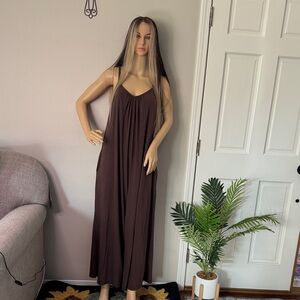 Elegant Brown Maxi Dress